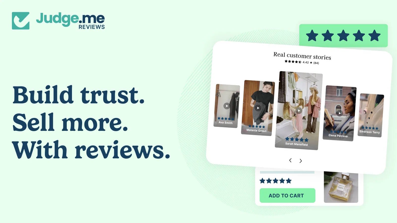 Judge.me displays customer reviews, photos, and star ratings on your storefront.