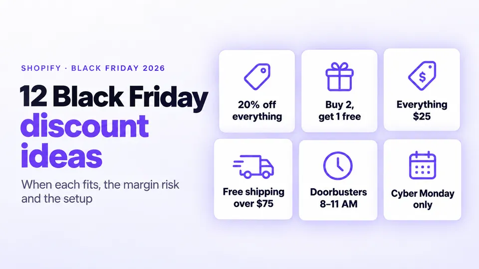 Shopify Black Friday discount ideas: 12 offers and how to set them up
