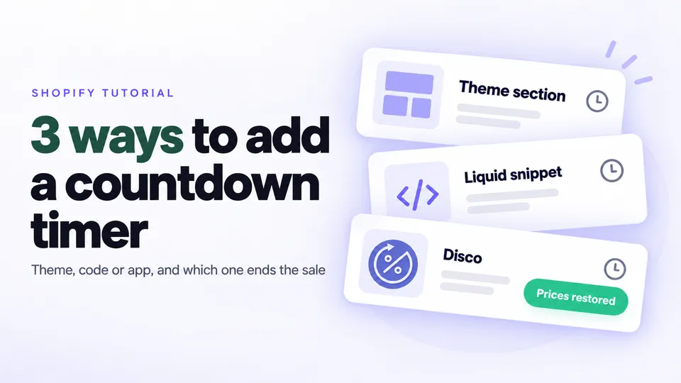 How to add a countdown timer to a Shopify product page