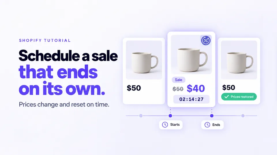 How to schedule a sale on Shopify (starts and ends automatically)